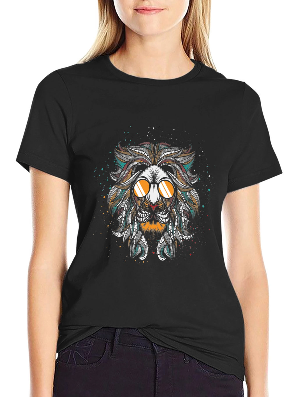Cool Lion Graphic Black T-Shirt