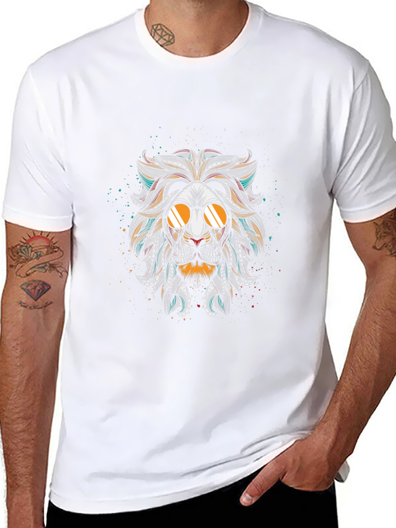 Cool Lion Graphic Black T-Shirt