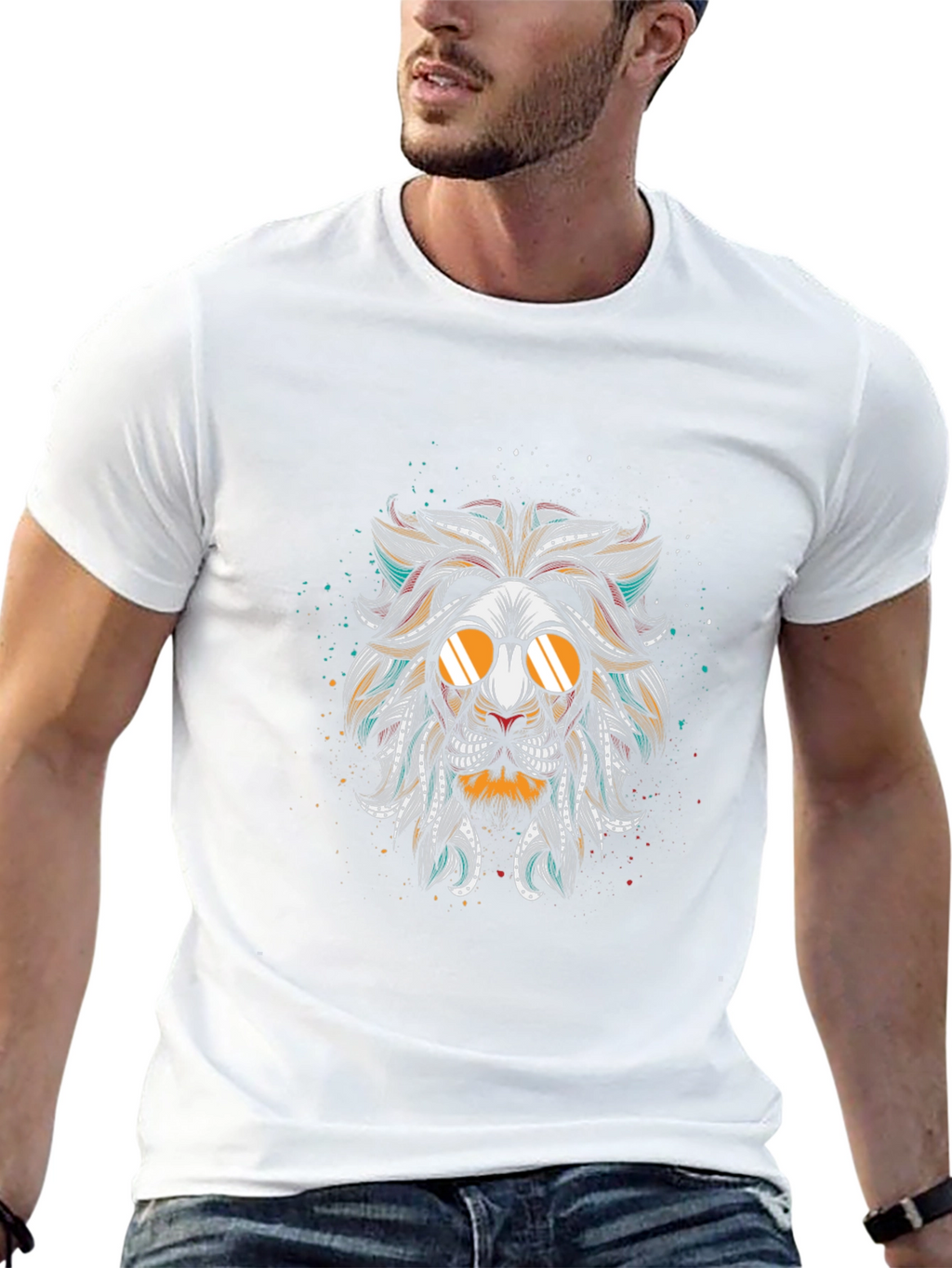 Cool Lion Graphic Black T-Shirt