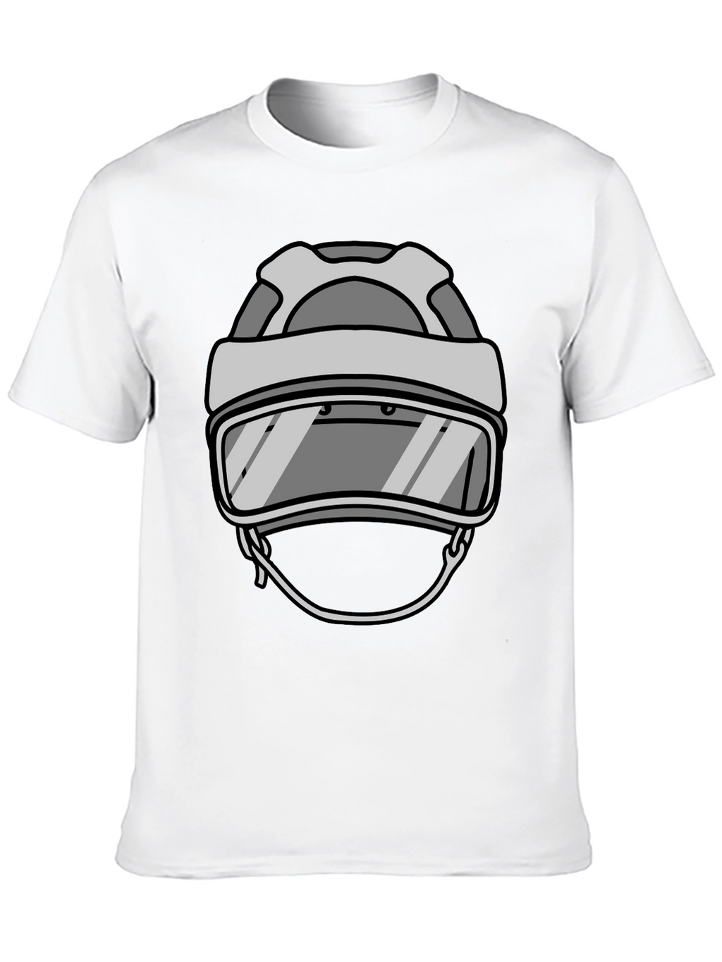 Cool Hockey Helmet Graphic Tee - Black