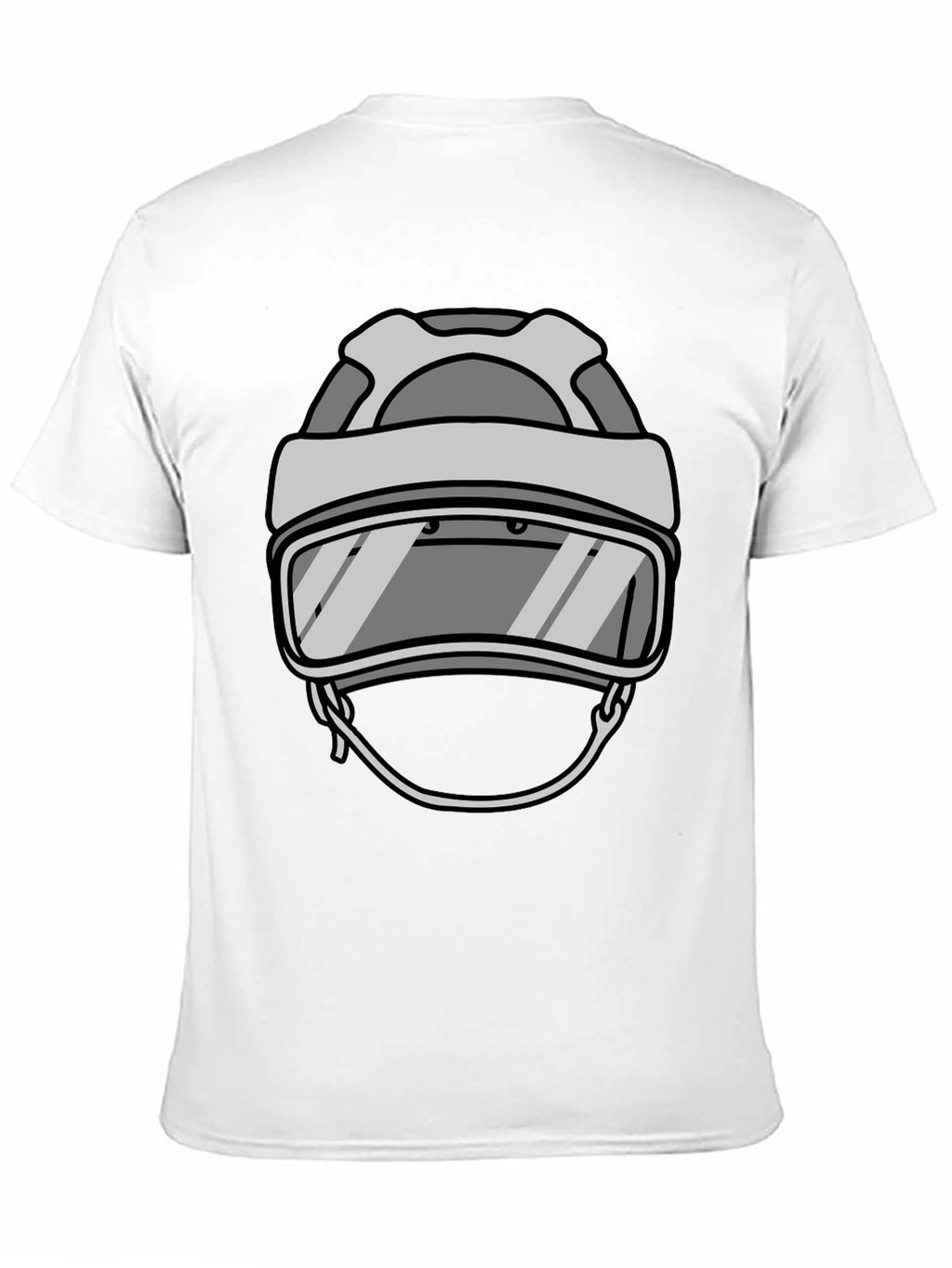 Cool Hockey Helmet Graphic Tee - Black