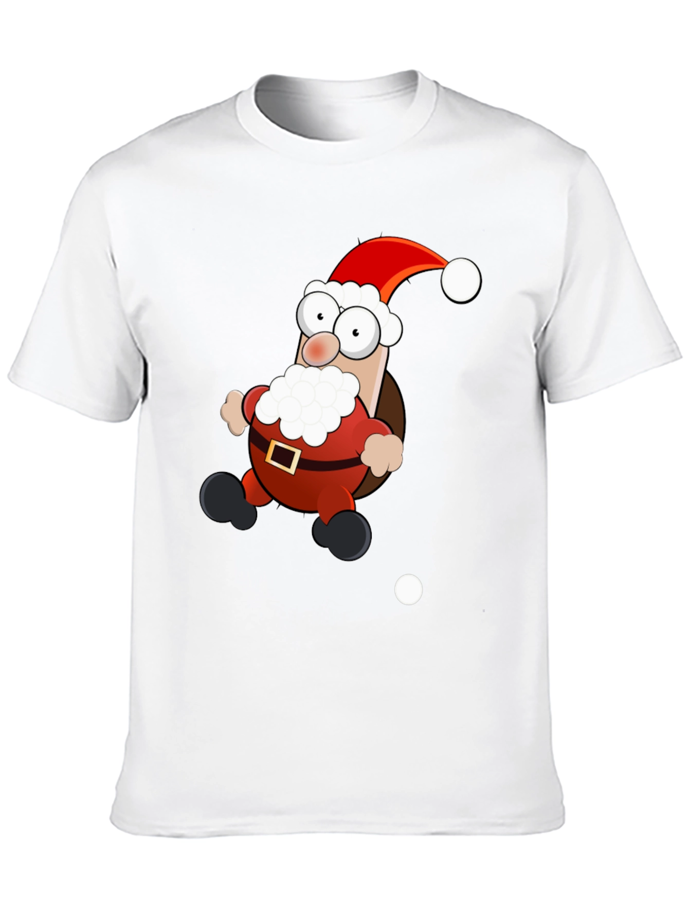 Cartoon Santa T-Shirt - Holiday Cheer