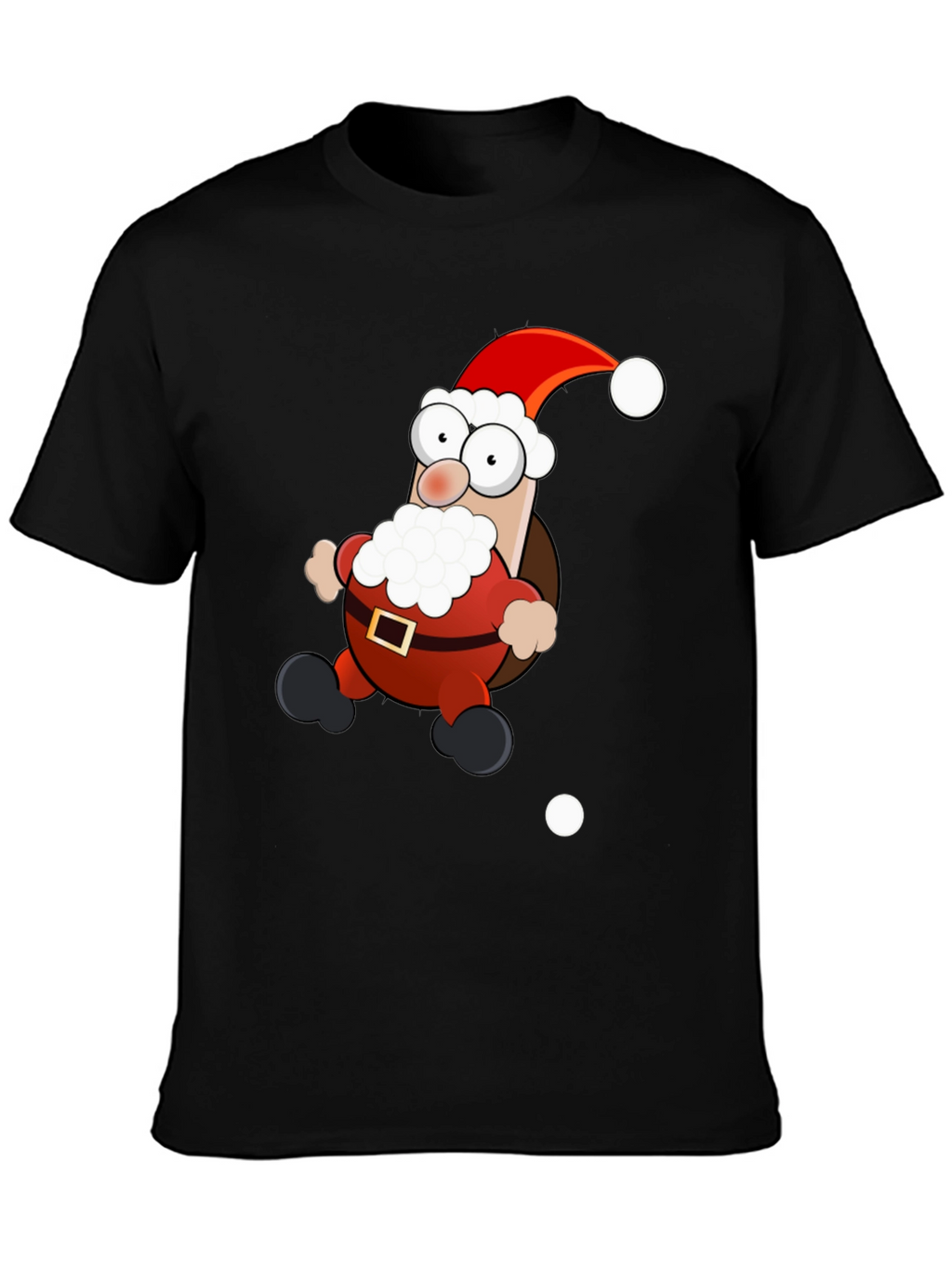 Cartoon Santa T-Shirt - Holiday Cheer