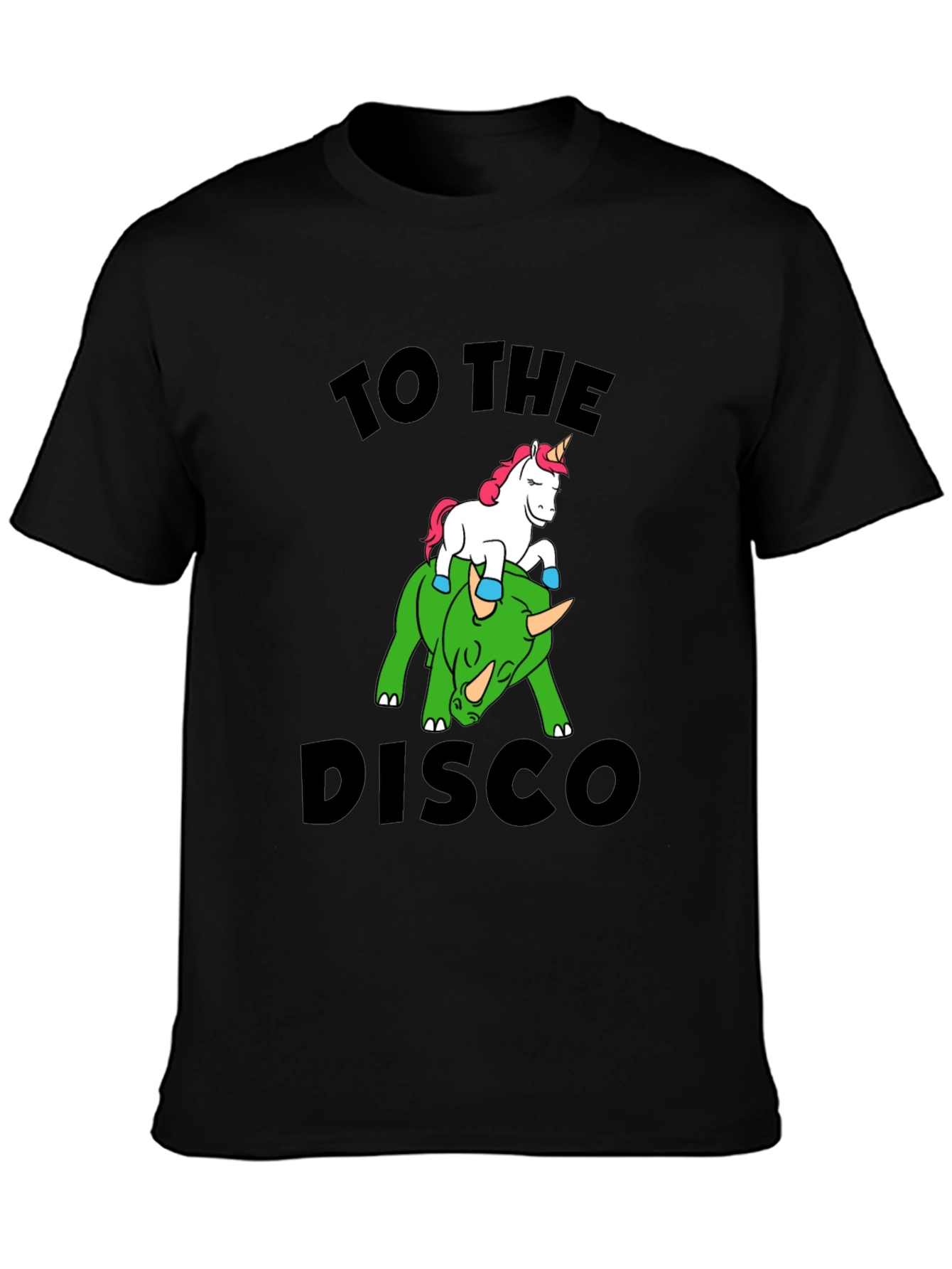 Unicorn Riding Dino T-Shirt - To the Disco