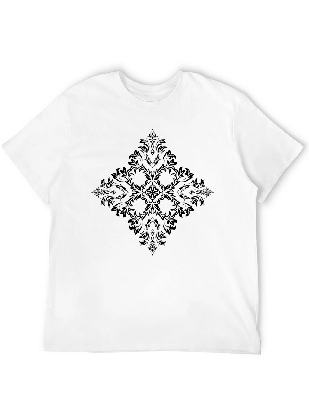 Elegant Black Patterned T-Shirt
