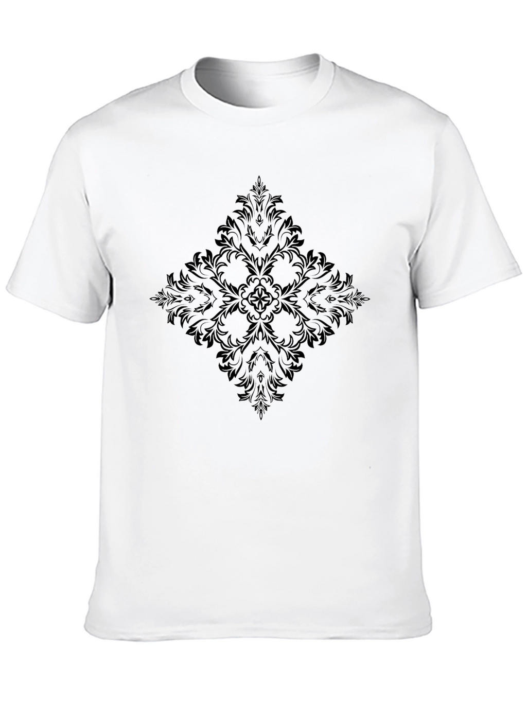 Elegant Black Patterned T-Shirt