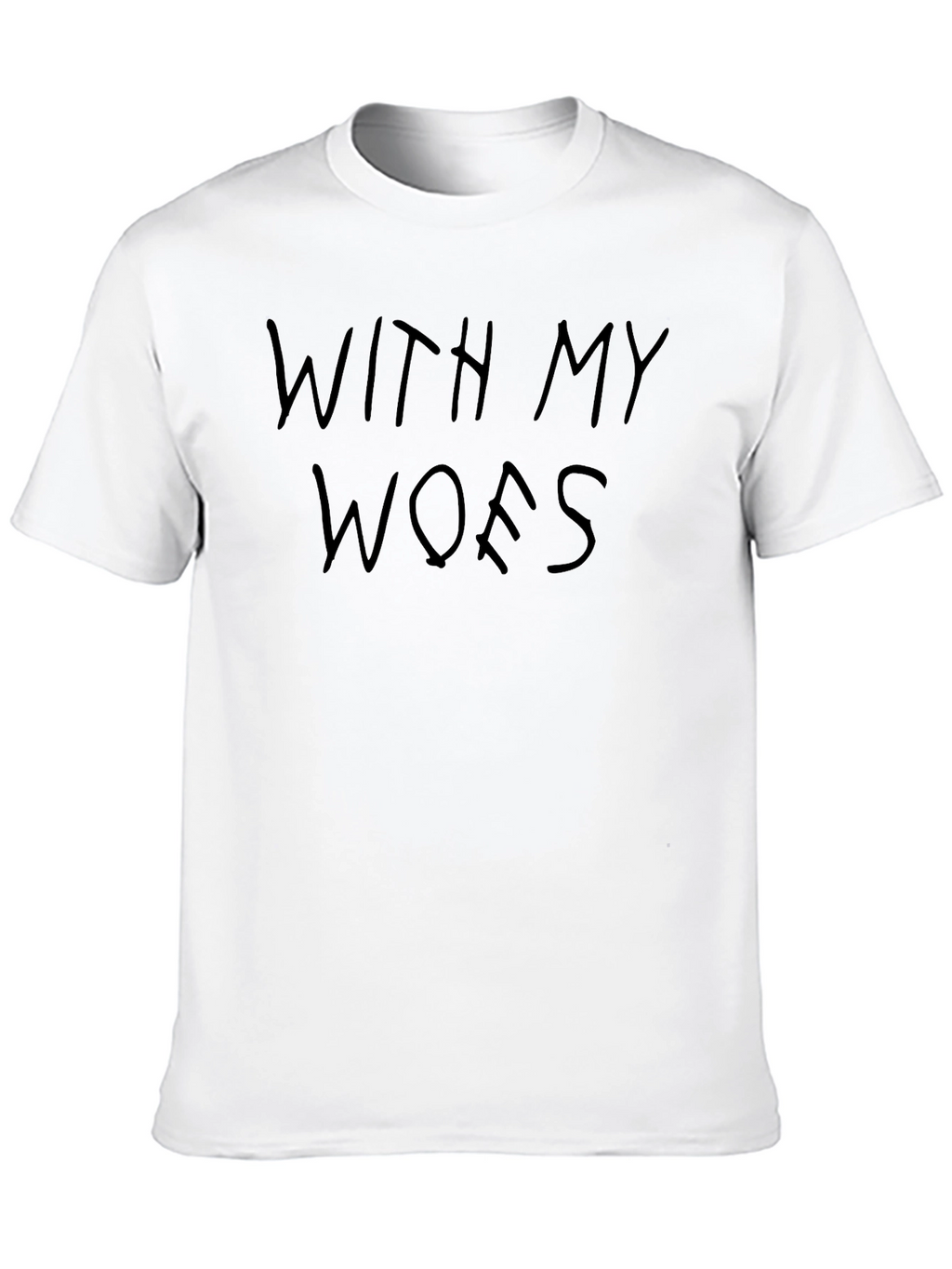 With My Woes Black Graphic Tee