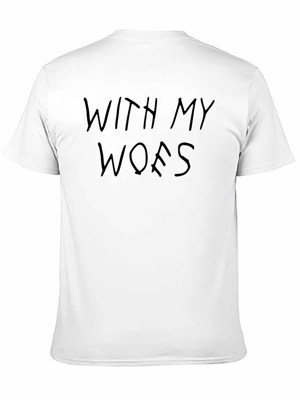 With My Woes Black Graphic Tee