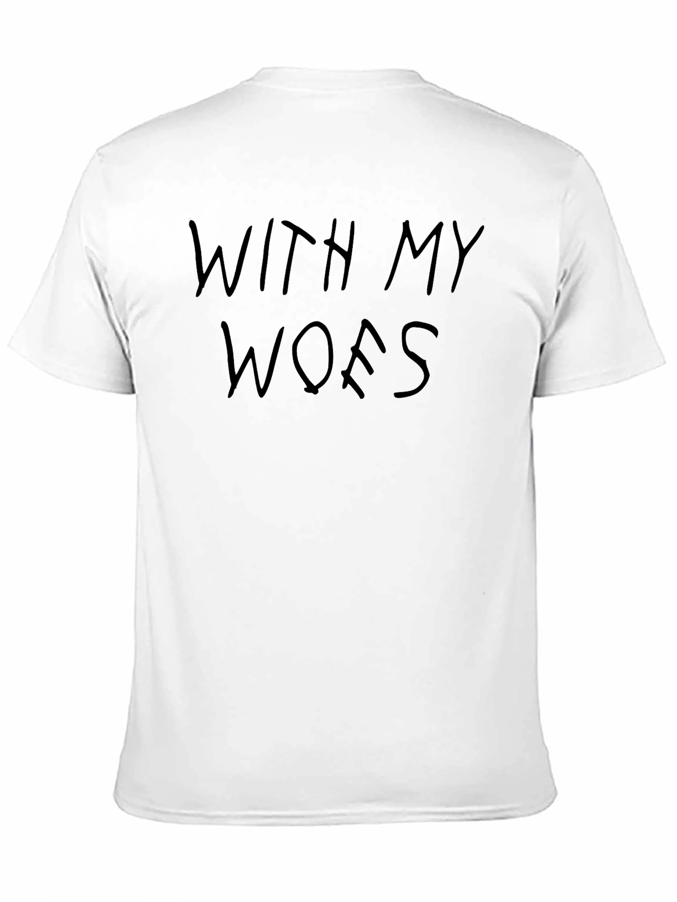 With My Woes Black Graphic Tee