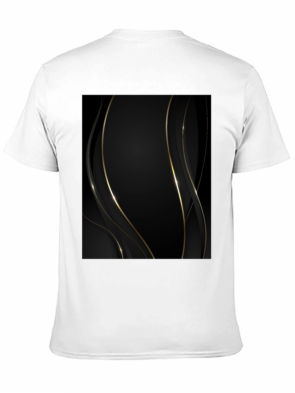 Elegant Black & Gold Abstract T-Shirt