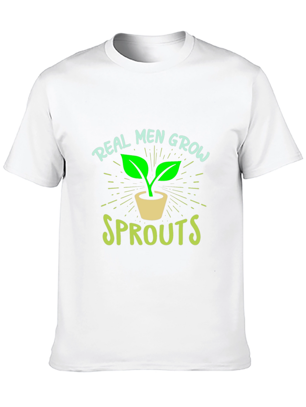 Real Men Grow Sprouts Graphic Tee - Black