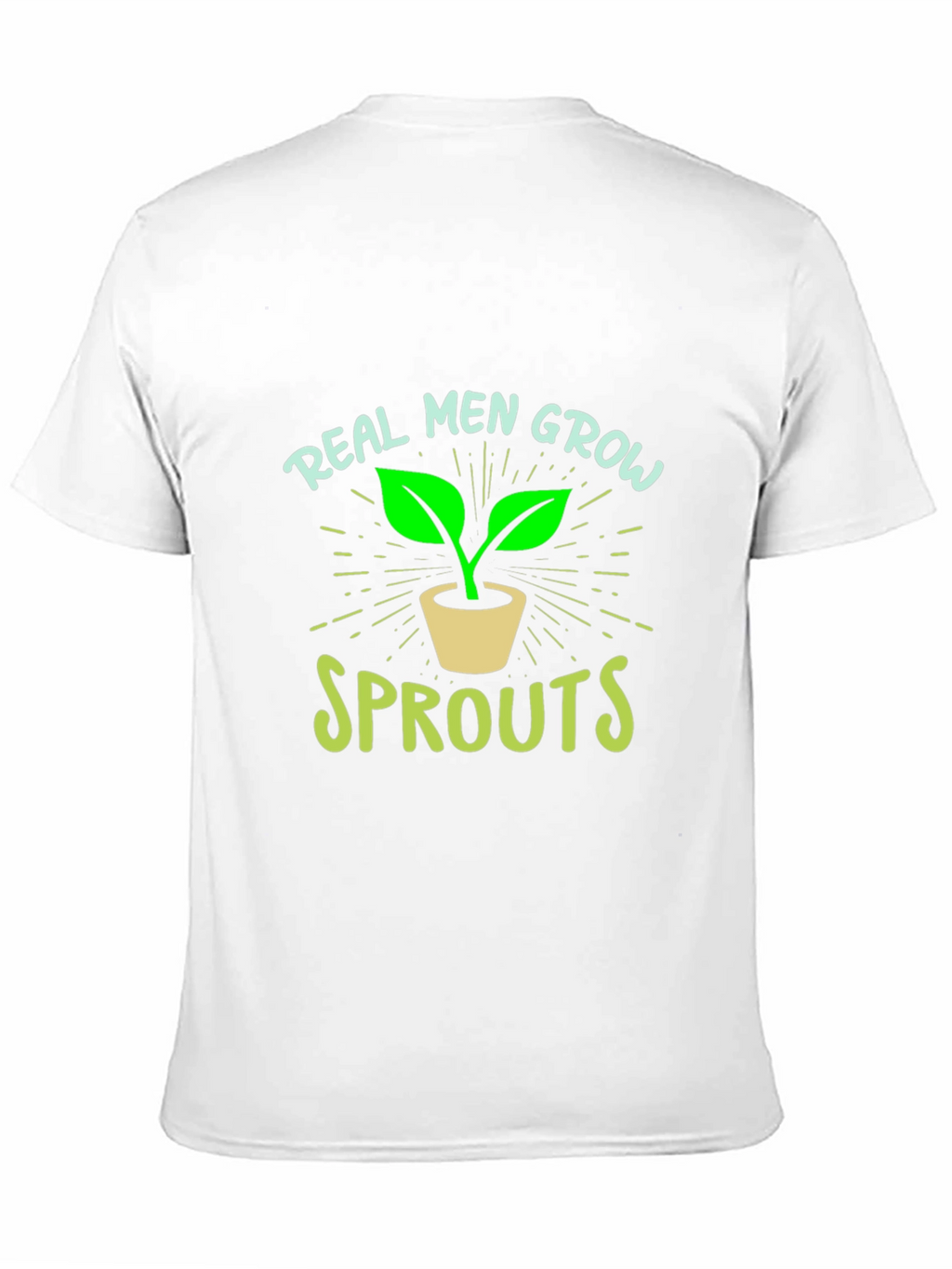 Real Men Grow Sprouts Graphic Tee - Black