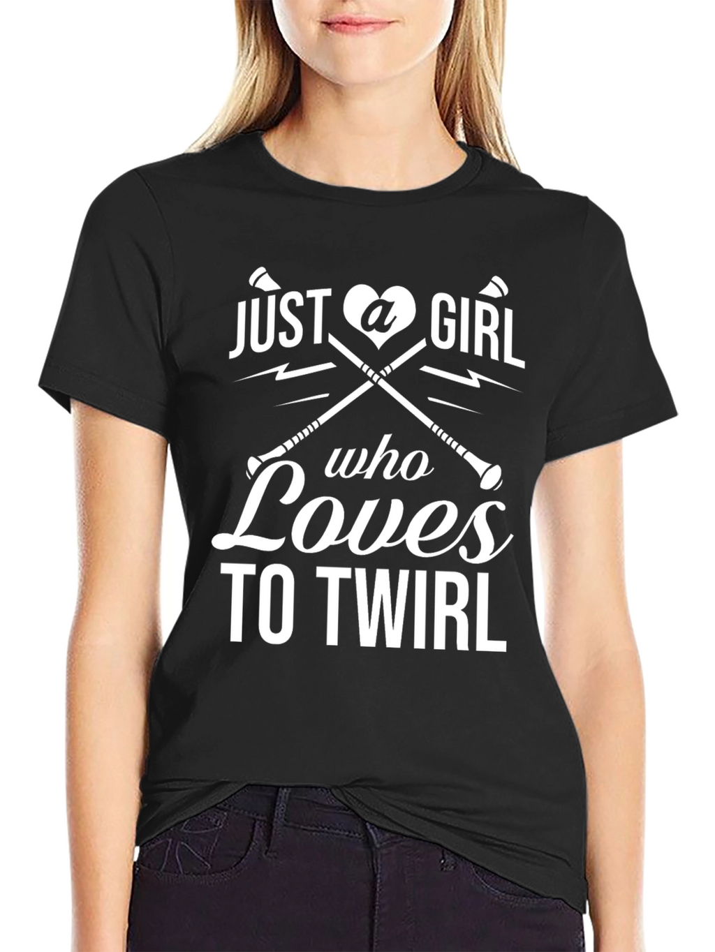 Just a Girl Who Loves to Twirl Black T-Shirt