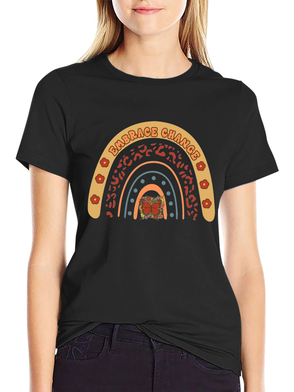 Embrace Change Rainbow Graphic T-Shirt