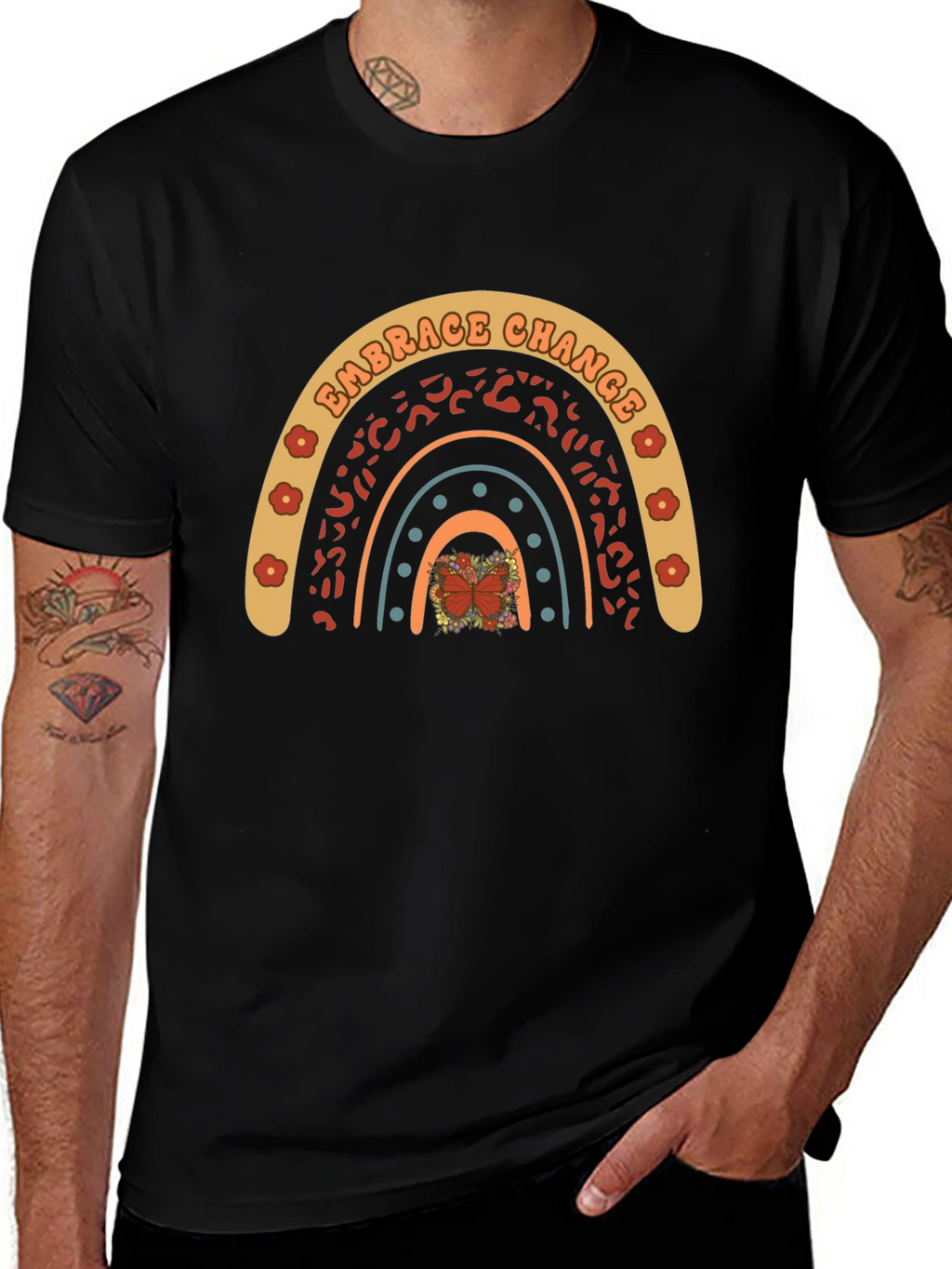Embrace Change Rainbow Graphic T-Shirt