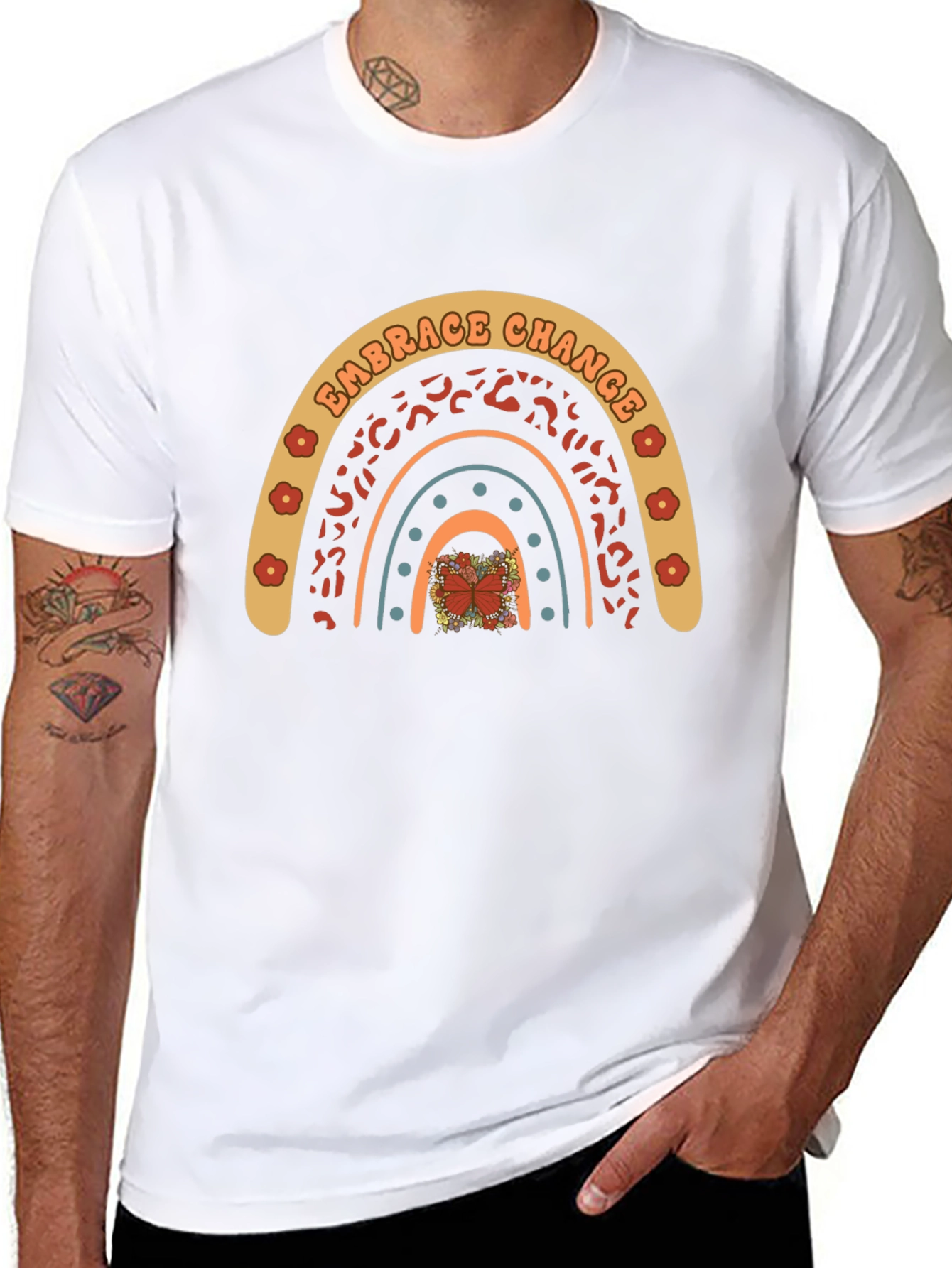 Embrace Change Rainbow Graphic T-Shirt