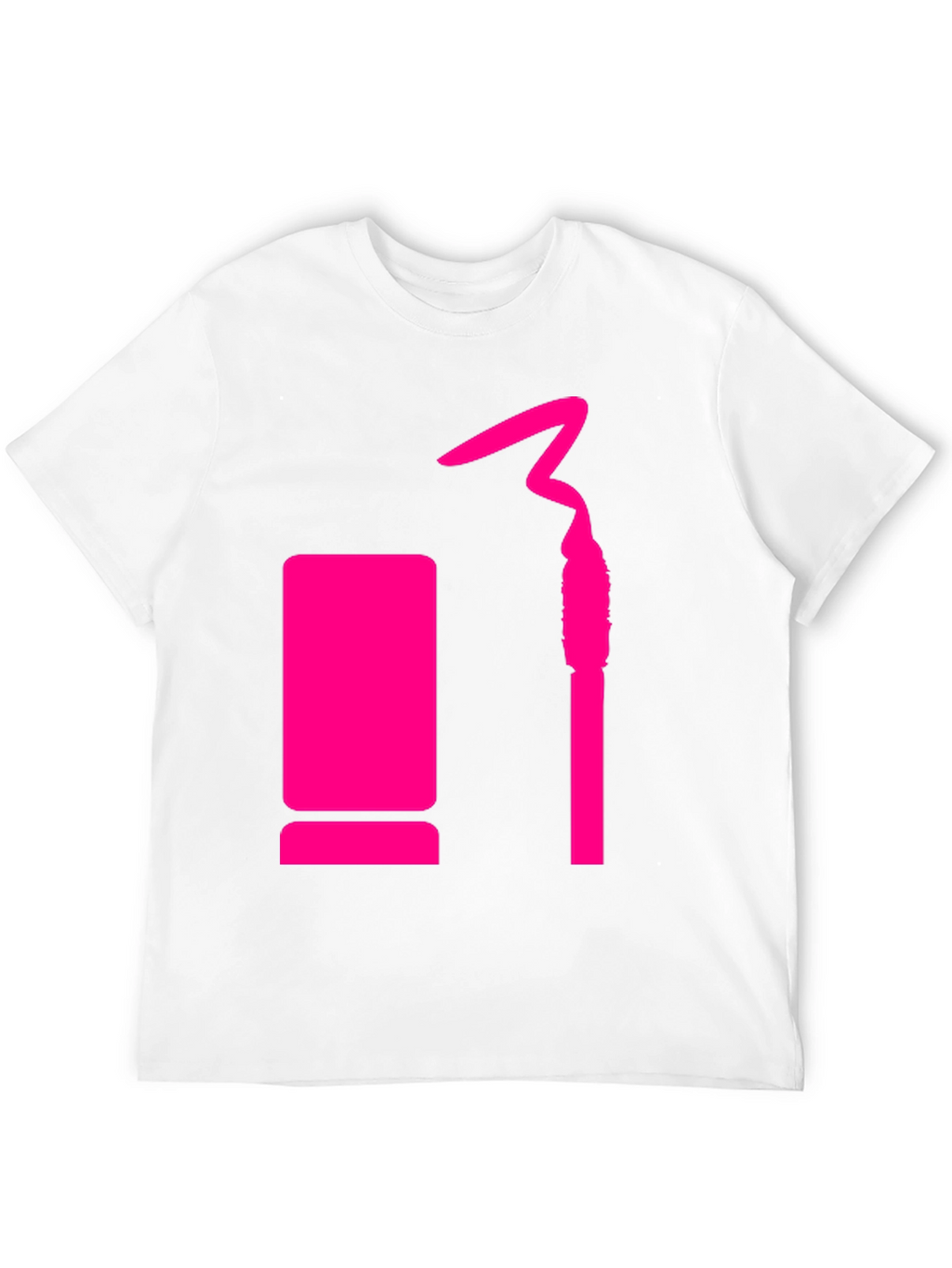 Trendy Black Tee with Pink Lipstick Design
