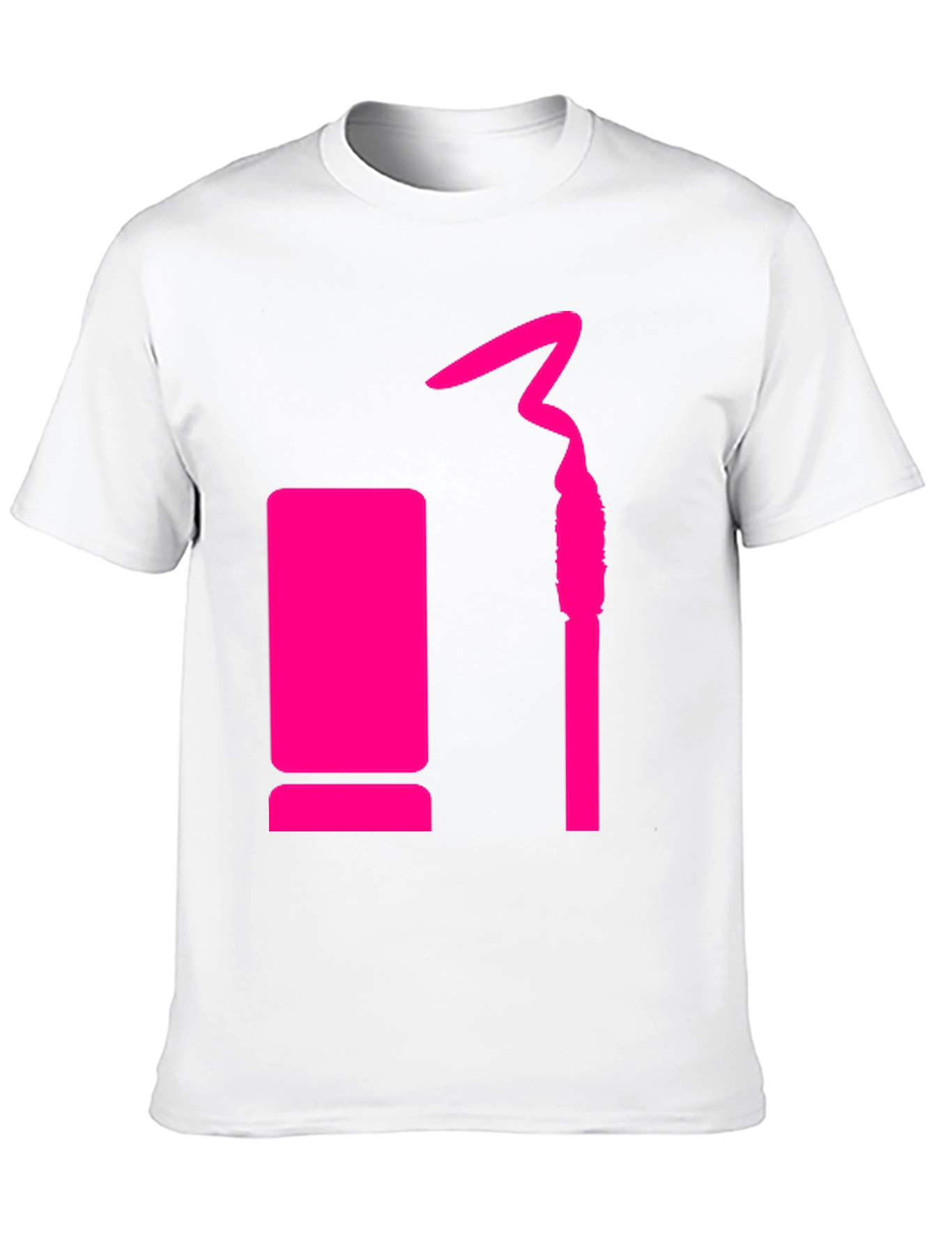 Trendy Black Tee with Pink Lipstick Design