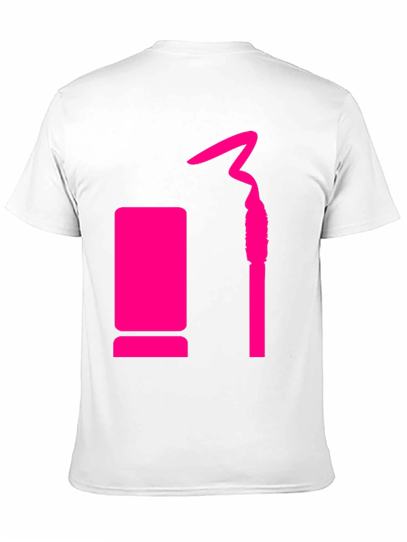 Trendy Black Tee with Pink Lipstick Design