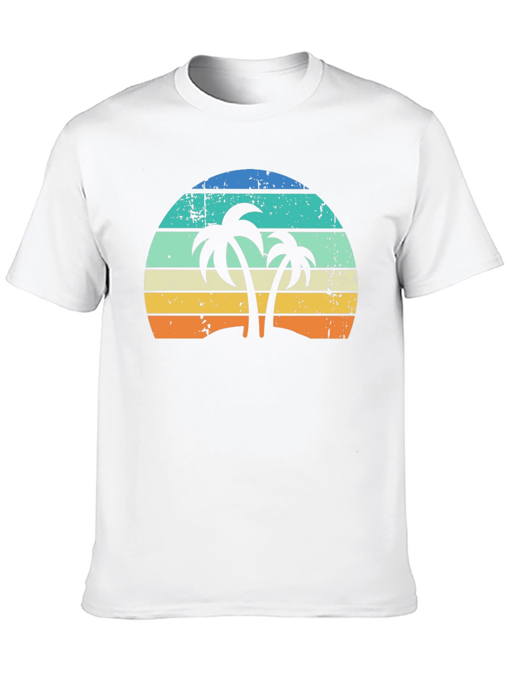 Retro Palm Tree Sunset Graphic T-Shirt