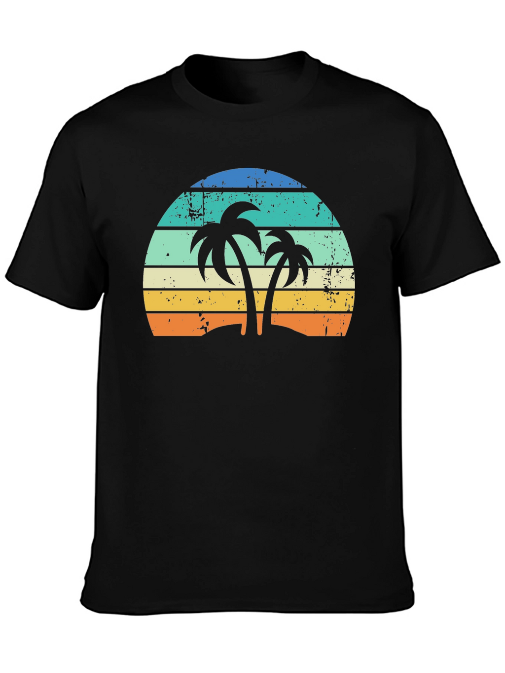 Retro Palm Tree Sunset Graphic T-Shirt