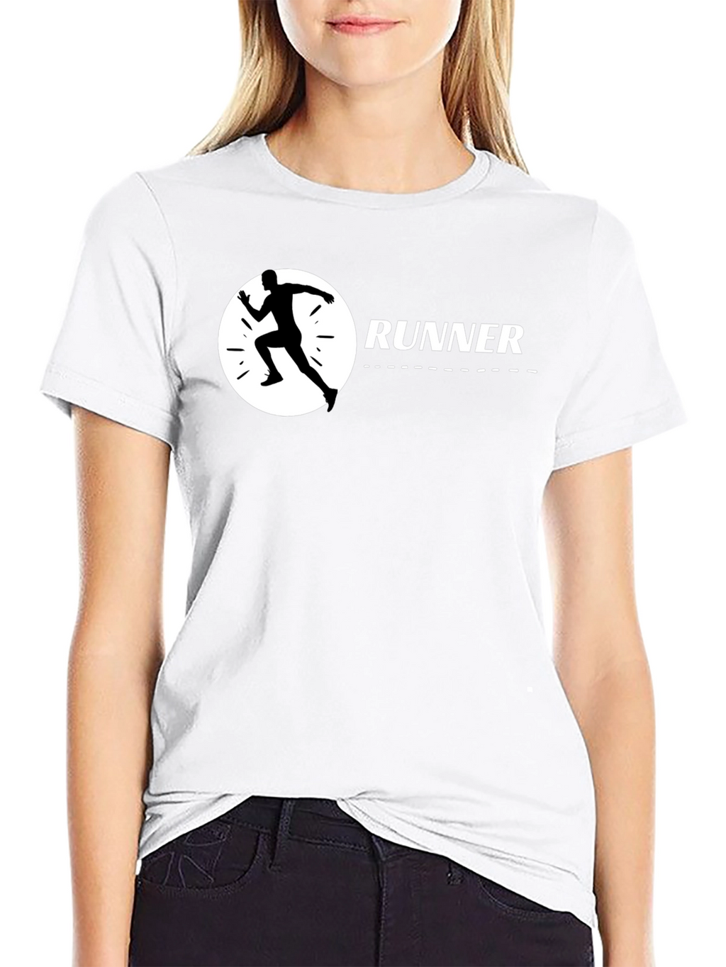 Runner Graphic Black T-Shirt