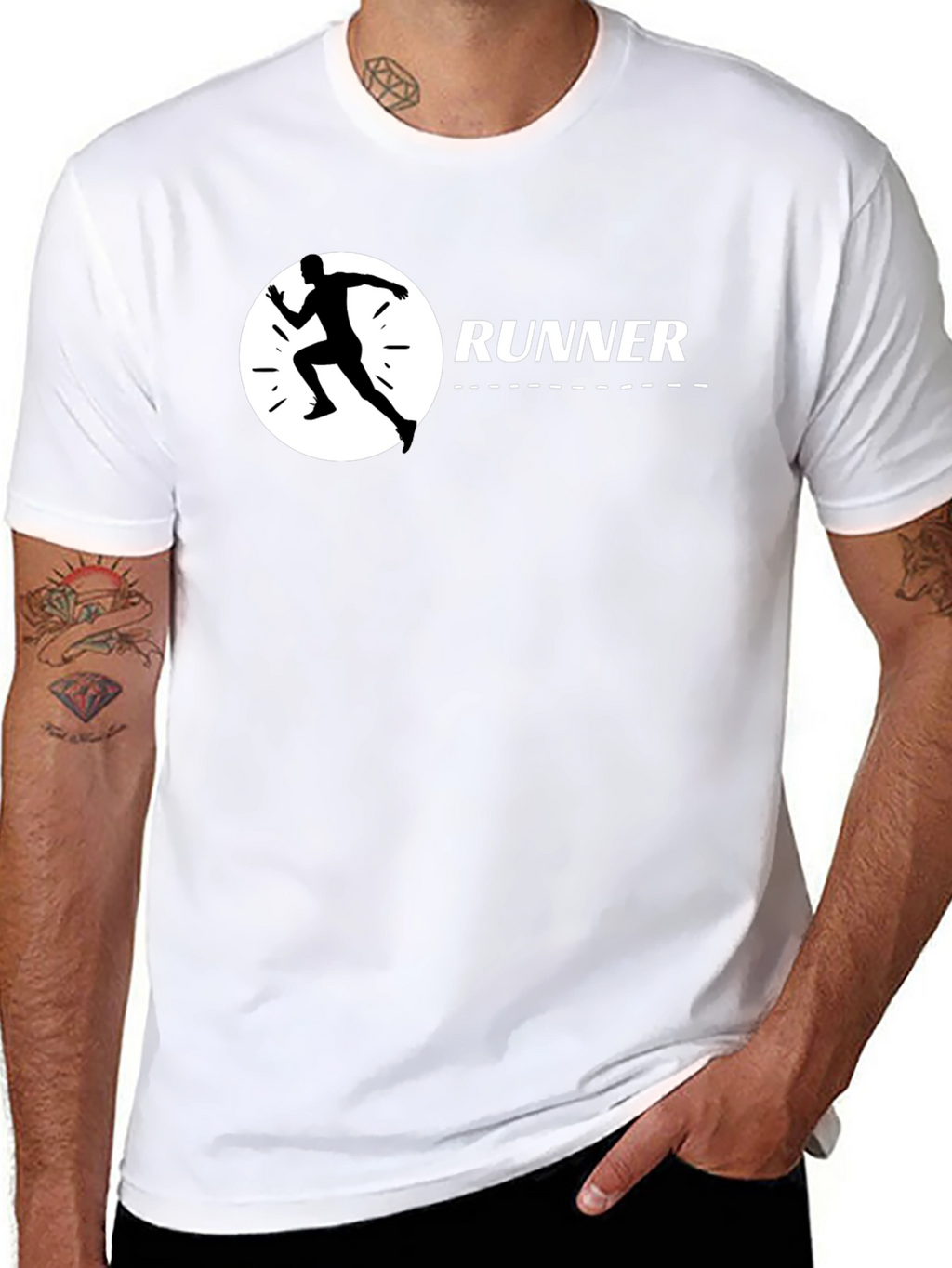 Runner Graphic Black T-Shirt