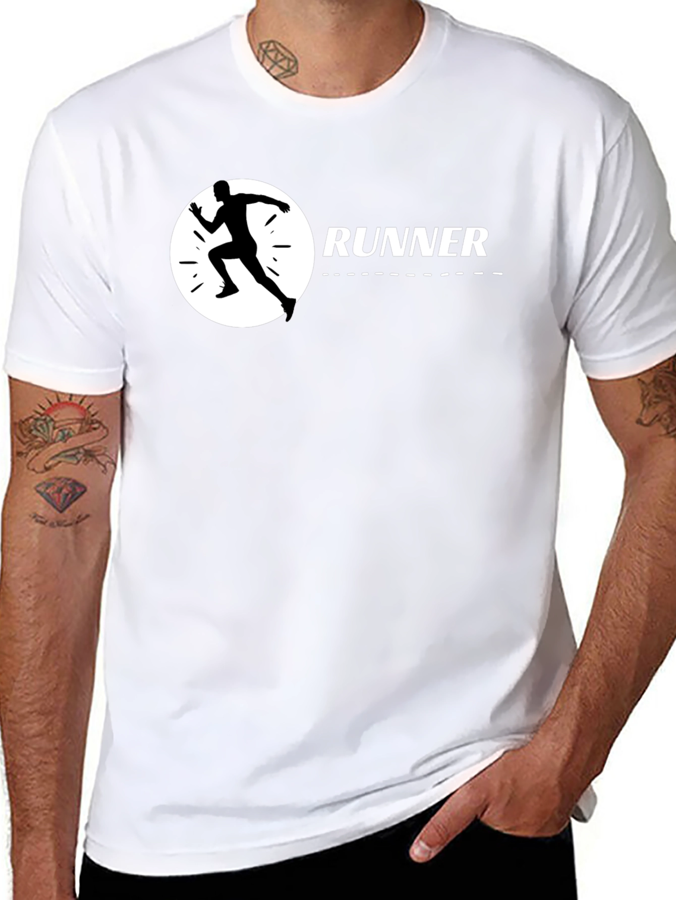 Runner Graphic Black T-Shirt