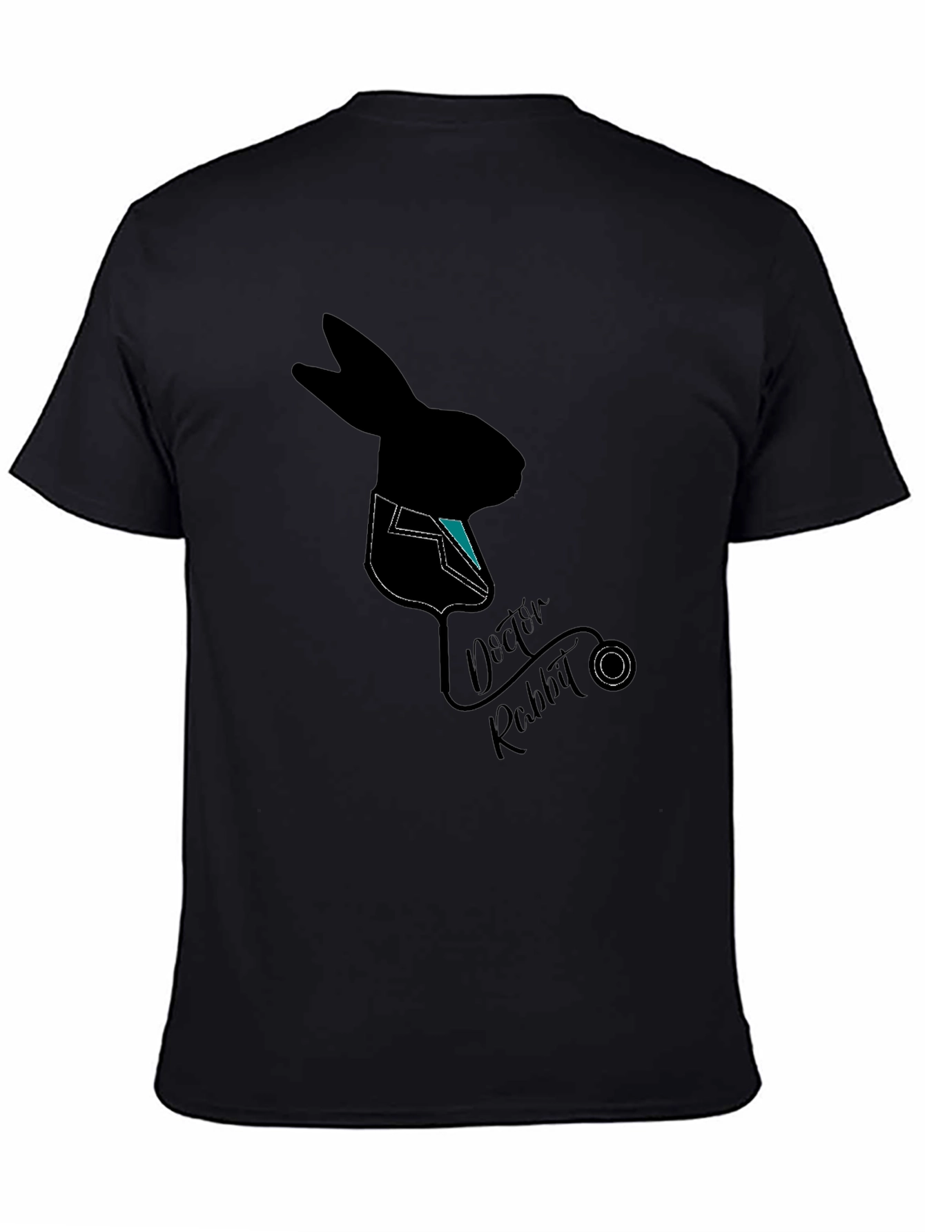 Doctor Rabbit Graphic T-Shirt - Black Cotton Tee