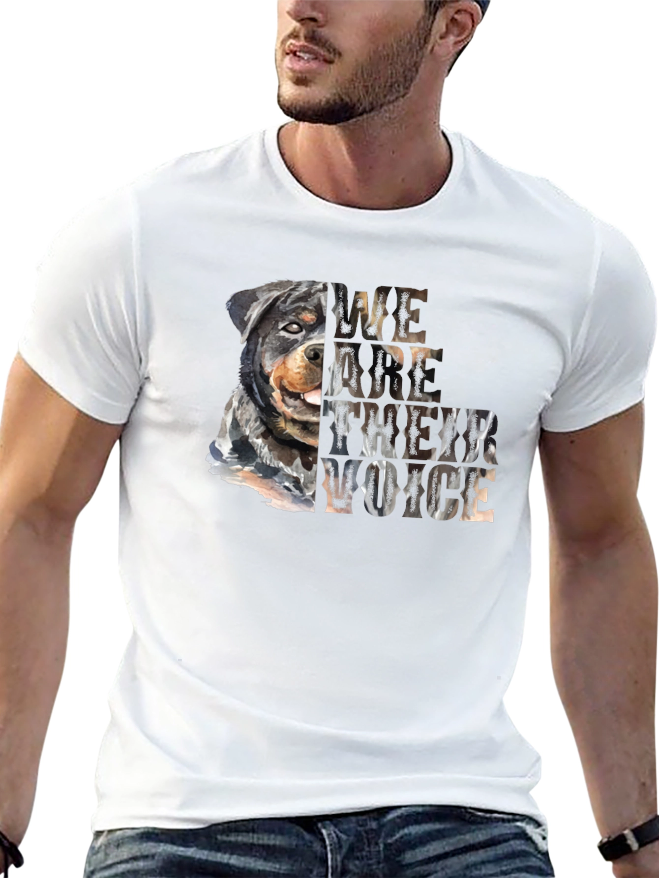 Rottweiler Dog Lover T-Shirt - We Are Their Voice