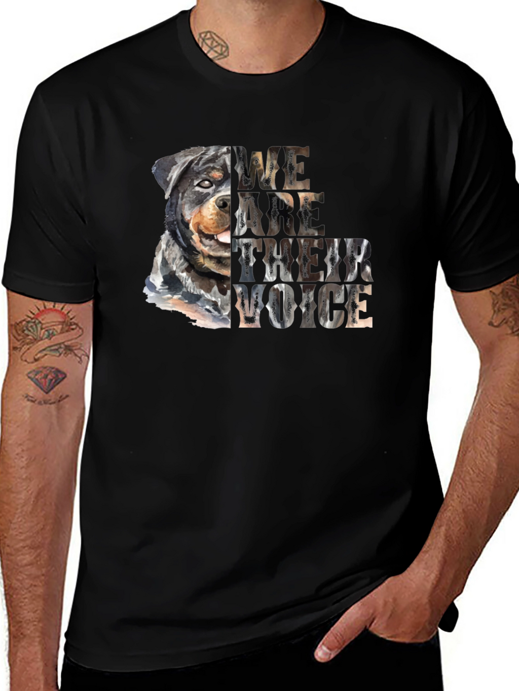 Rottweiler Dog Lover T-Shirt - We Are Their Voice