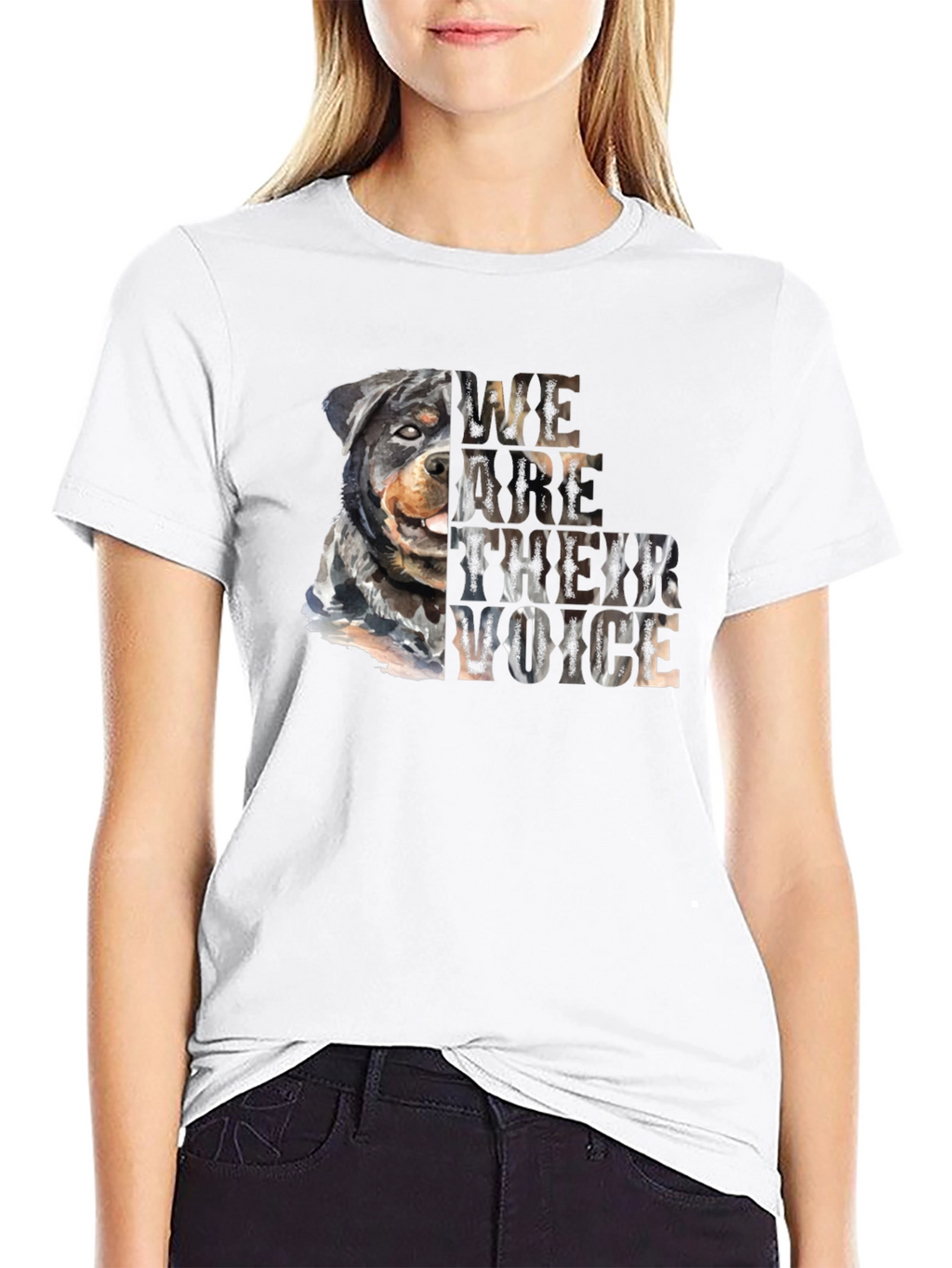Rottweiler Dog Lover T-Shirt - We Are Their Voice