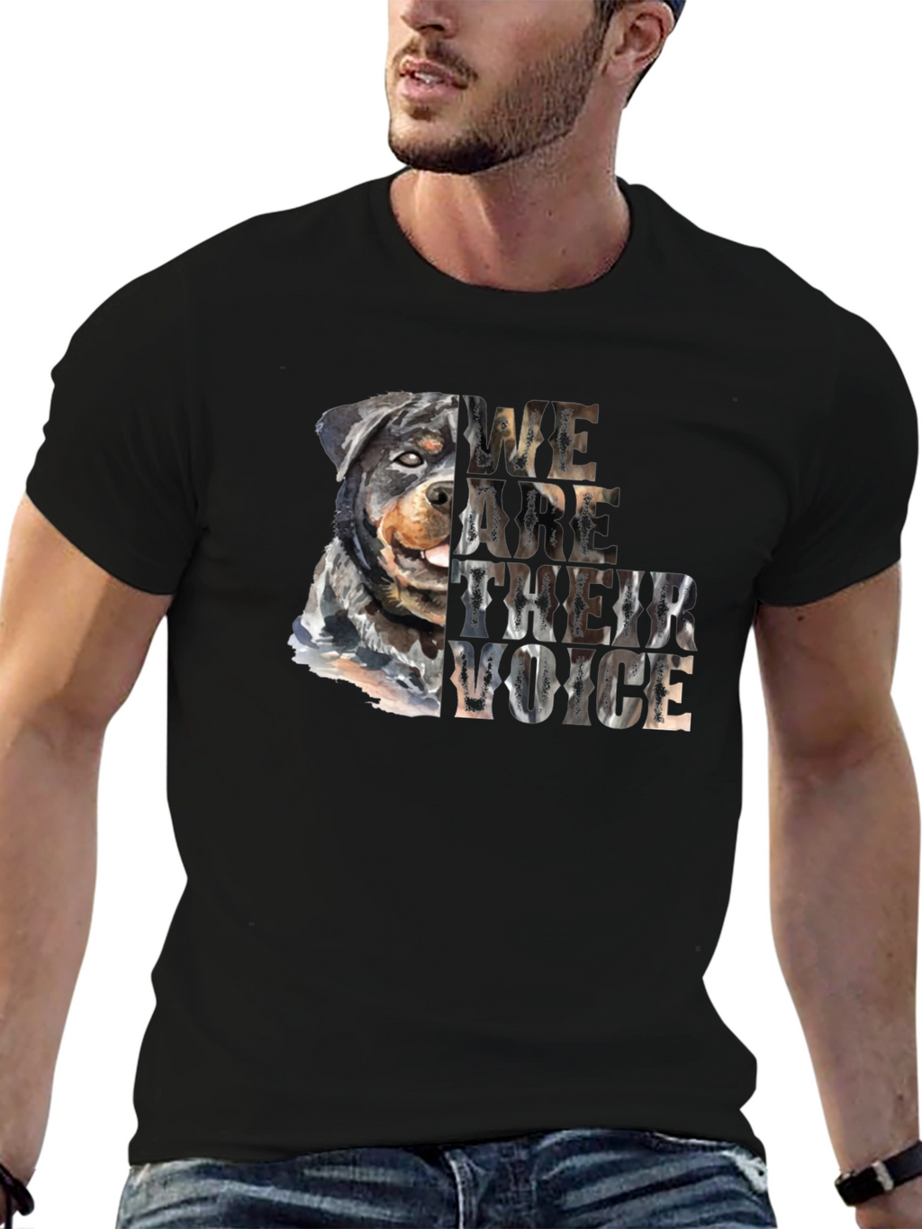 Rottweiler Dog Lover T-Shirt - We Are Their Voice