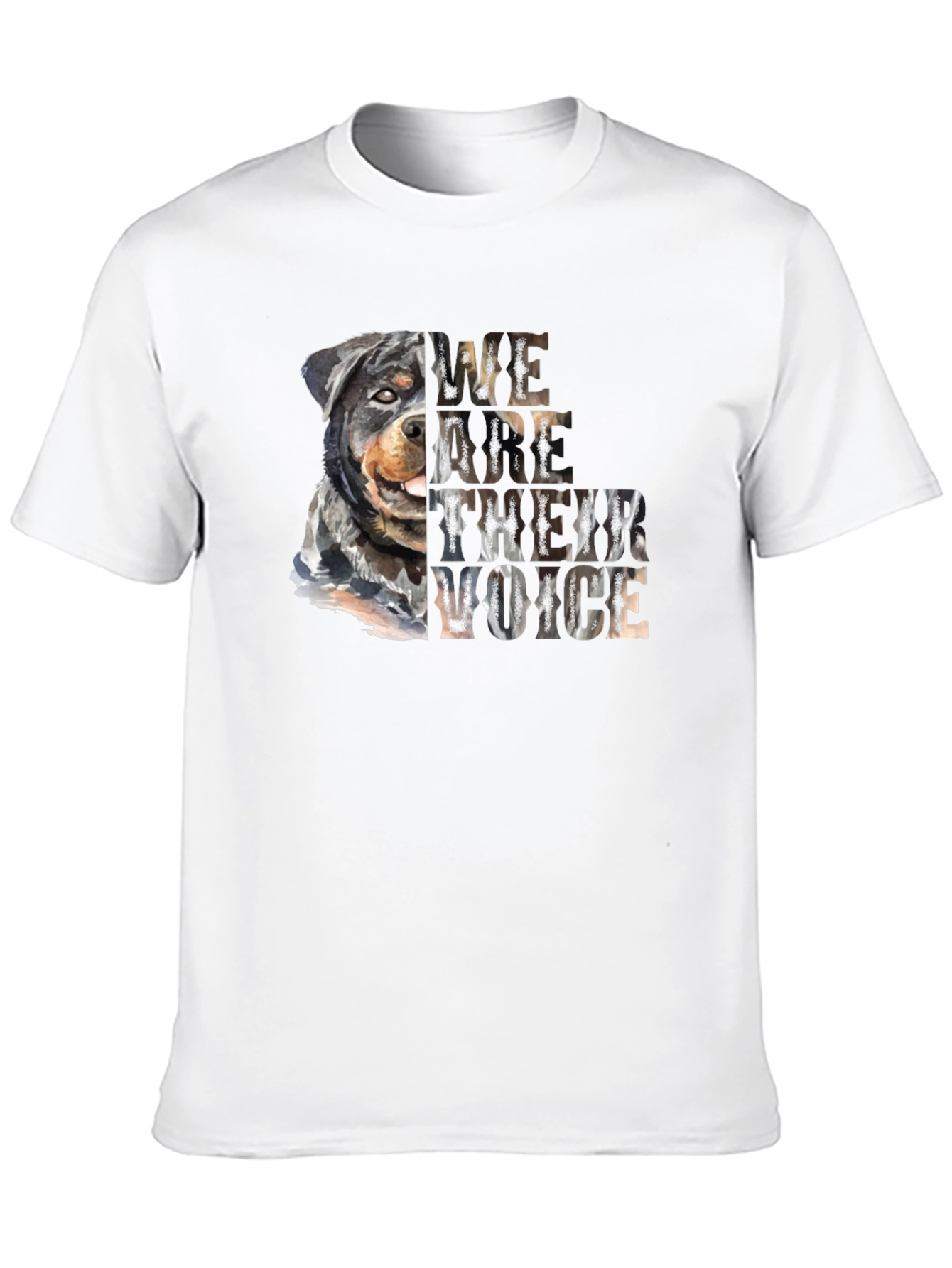 Rottweiler Dog Lover T-Shirt - We Are Their Voice