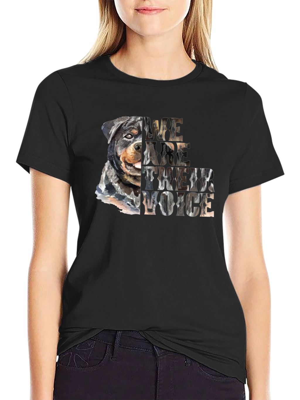 Rottweiler Dog Lover T-Shirt - We Are Their Voice