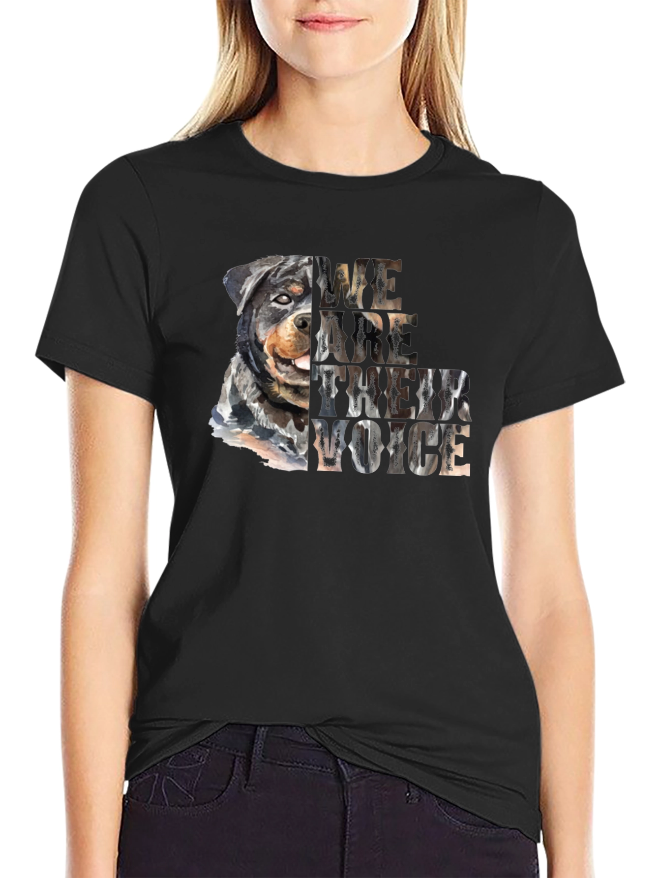 Rottweiler Dog Lover T-Shirt - We Are Their Voice