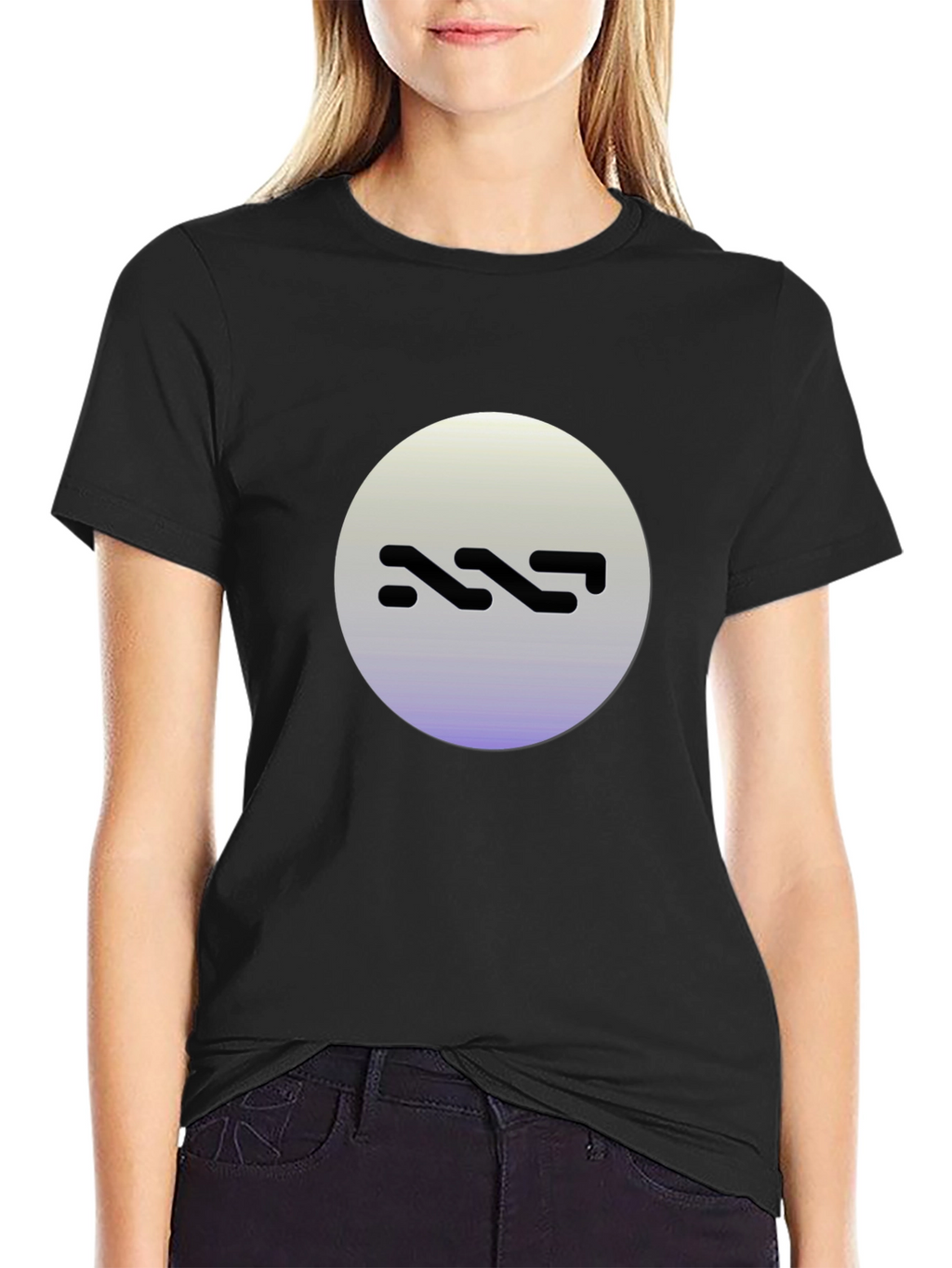 Abstract Logo Black T-Shirt