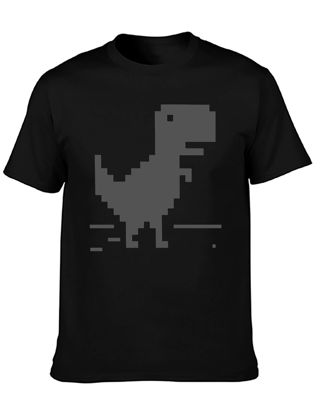 Pixel Dinosaur Black T-Shirt