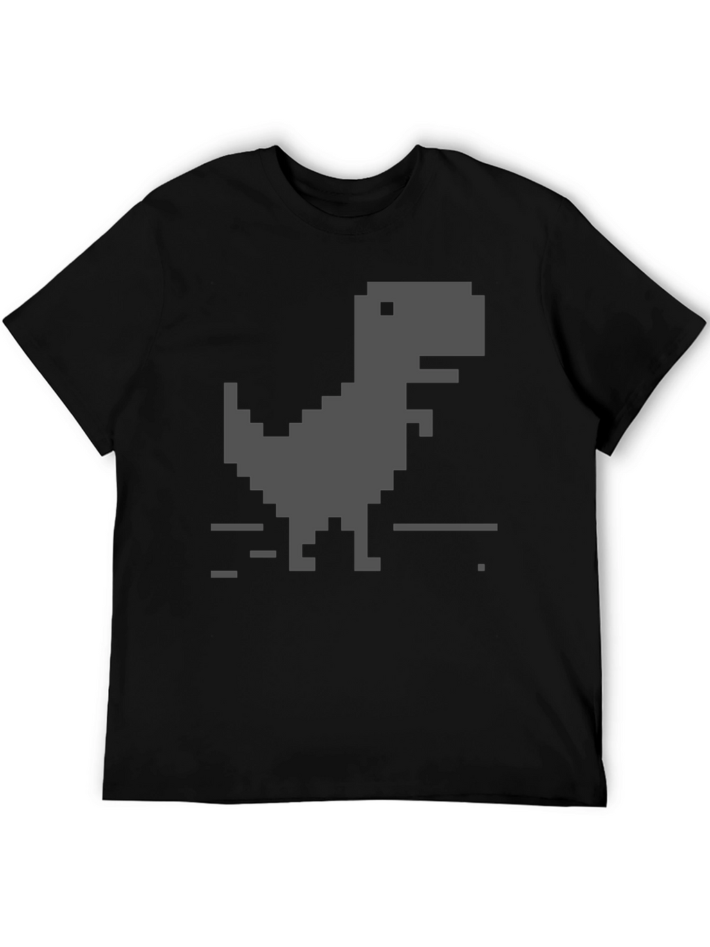 Pixel Dinosaur Black T-Shirt