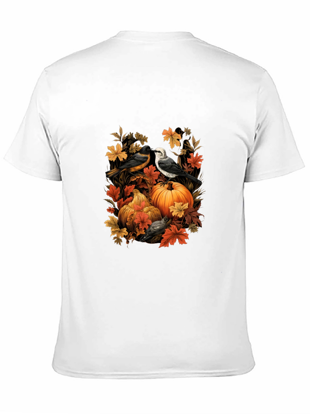 Autumn Birds & Pumpkins Graphic Tee