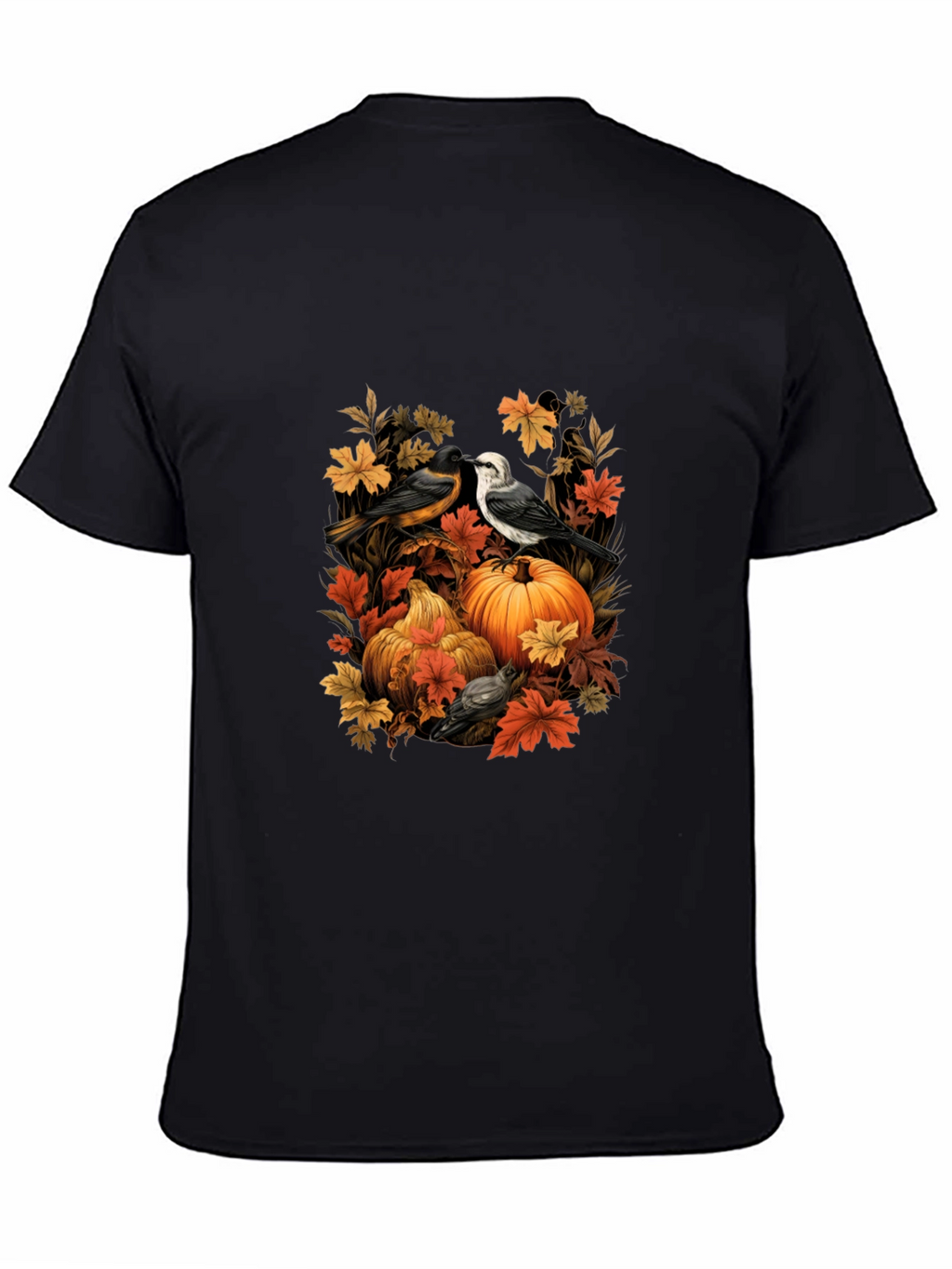 Autumn Birds & Pumpkins Graphic Tee