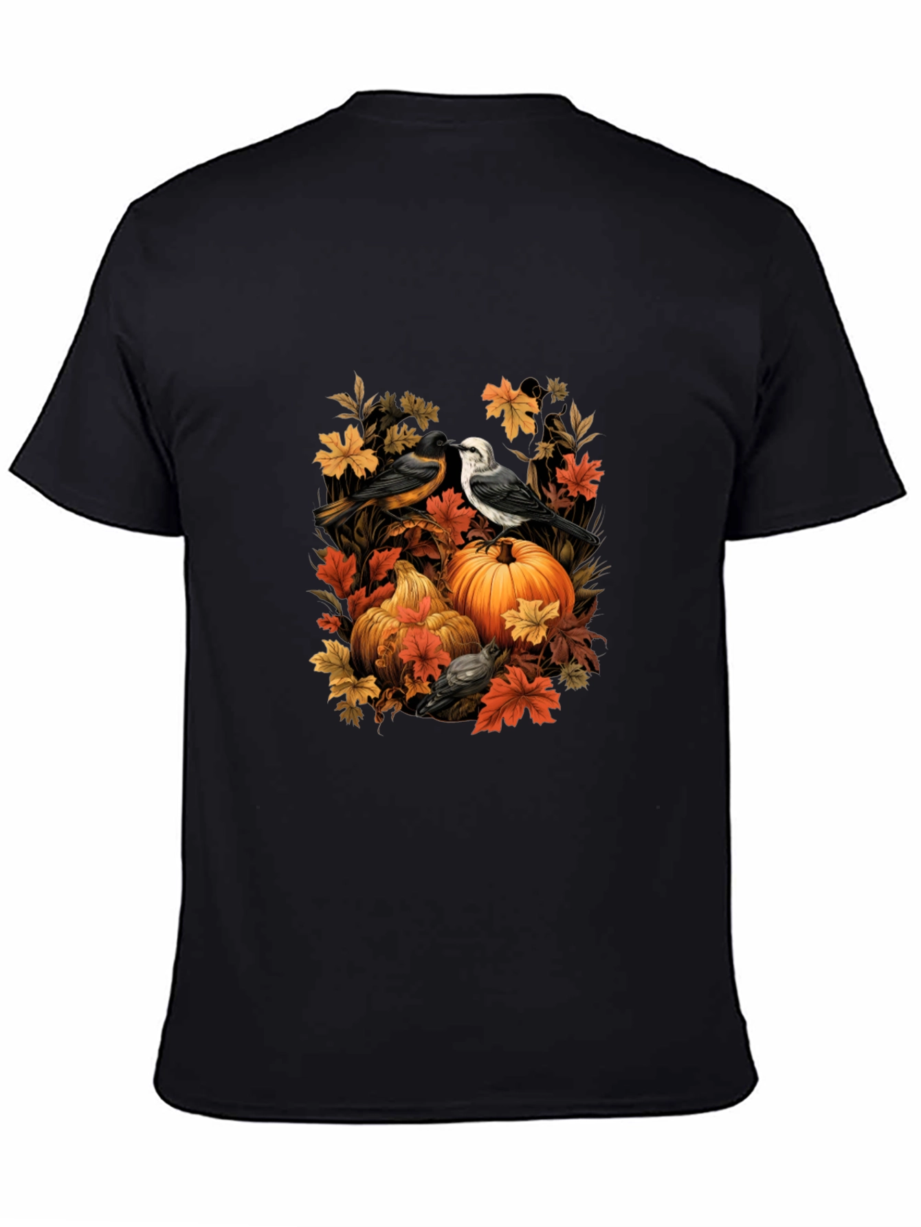 Autumn Birds & Pumpkins Graphic Tee