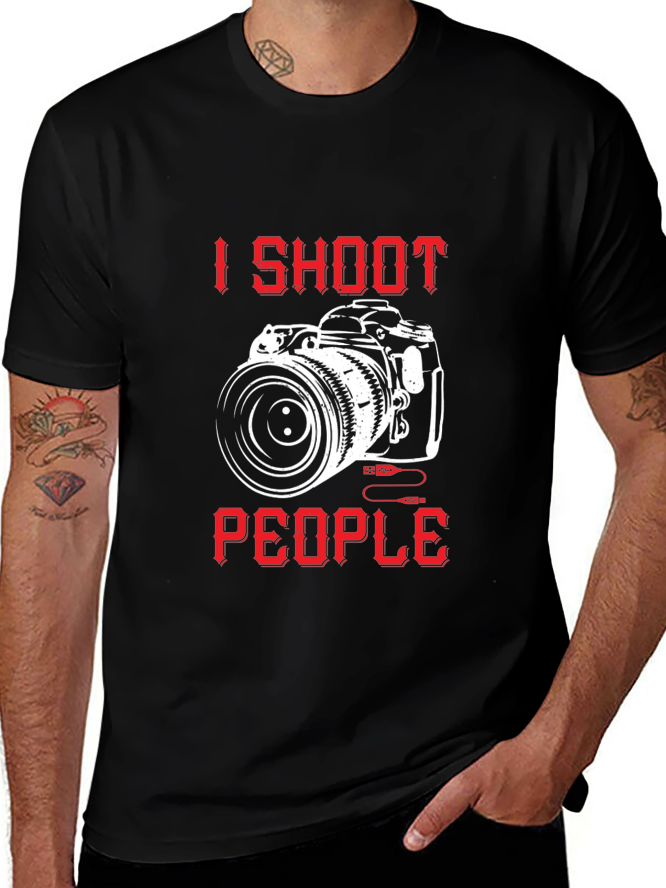 I Shoot People Camera Graphic T-Shirt