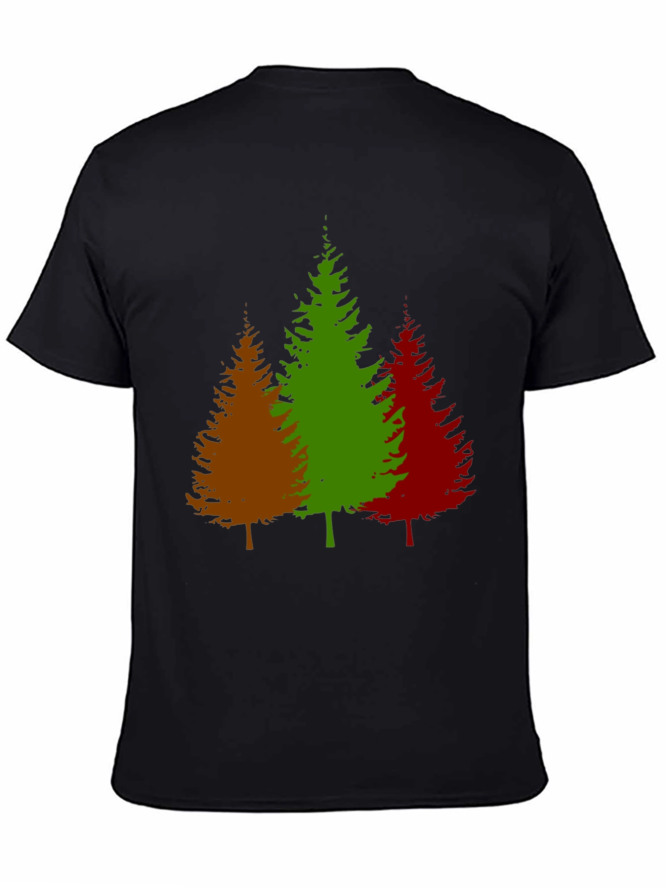 Colorful Evergreen Tree Graphic T-Shirt