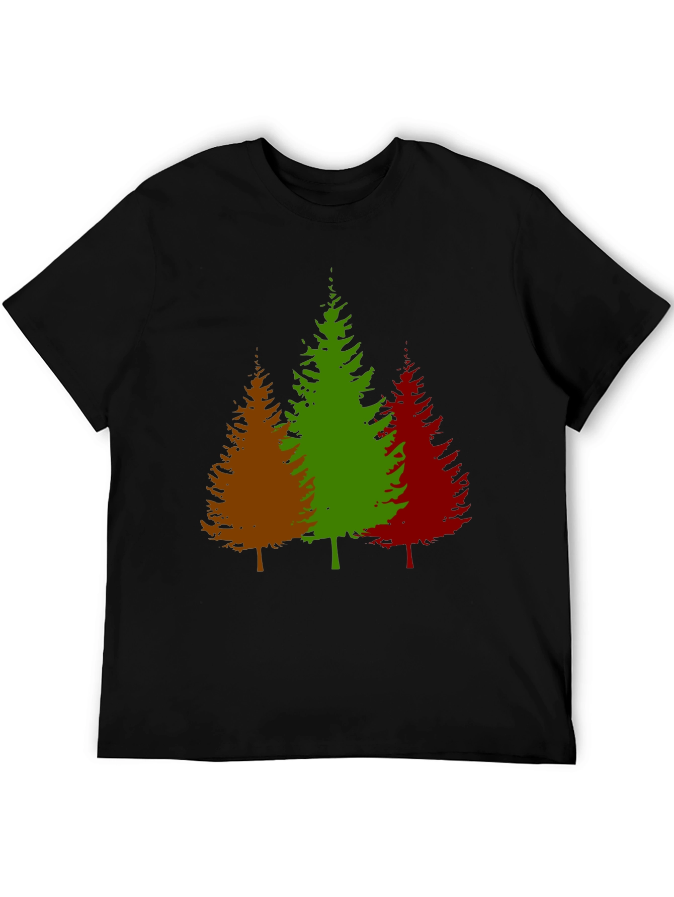 Colorful Evergreen Tree Graphic T-Shirt