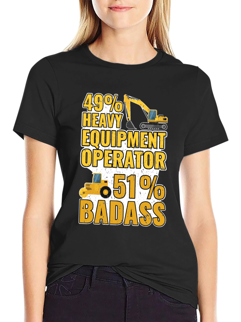 Heavy Equipment Operator Badass T-Shirt