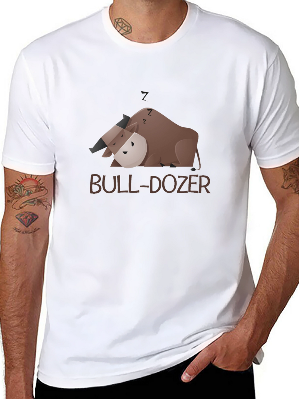 Bull-Dozer Graphic Black T-Shirt
