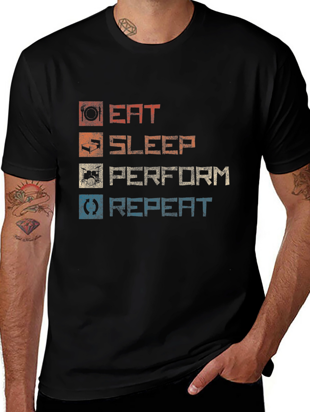 Eat Sleep Perform Repeat Graphic T-Shirt