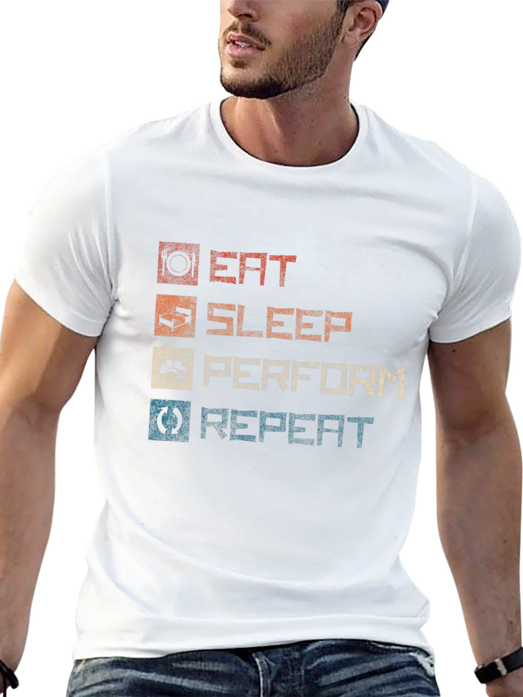 Eat Sleep Perform Repeat Graphic T-Shirt