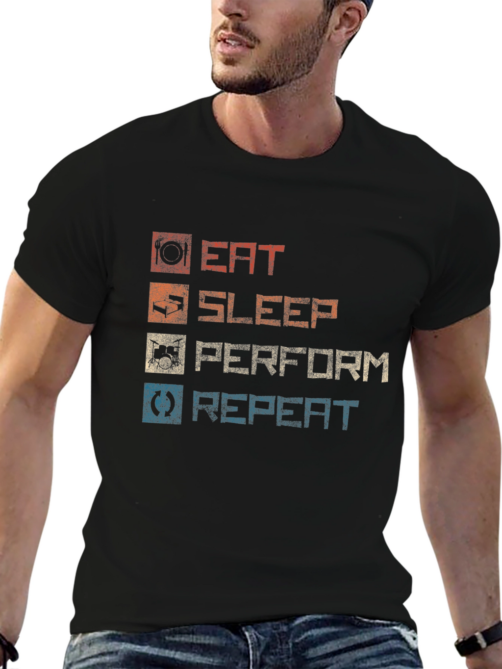 Eat Sleep Perform Repeat Graphic T-Shirt